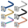 Stainless Steel,Clear,Blue,Rose Gold,Rainbow