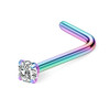 Stainless Steel,Clear,Blue,Rose Gold,Rainbow