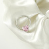 Silver+Pink CZ