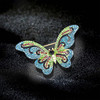 Blue Green Rhinestone Butterfly