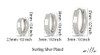 Sterling Silver Plated / 3 Pairs