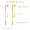 chain stud earrings/gold