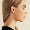 chain stud earrings/silver