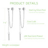 chain stud earrings/silver
