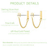 small chain stud/gold