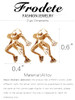 B：Gold frog earrings