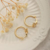 1 Pairs Gold Knot Hoops