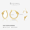 1 Pairs Gold Knot Hoops