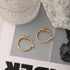 1 Pairs Gold Knot Hoops