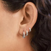 3 pair silver earrings