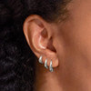 3 pair silver earrings
