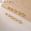 5 pair gold hoops