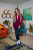Teal, Wine, White