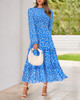 Floral Blue White
