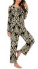 Floral Khaki-black