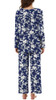 Small White Flowers-navy