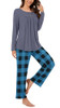 Dark Grey/Blue Plaid