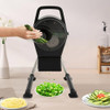 Black electric potato slicer