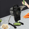 Black electric potato slicer