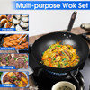 A-12.5 inch Wok with Wooden Lid