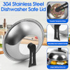 B-12.5 inch Wok with Stainless Steel & Glass Lid