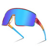 005 Transparent Blue Red Frame & Blue Mirror Lens