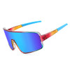 005 Transparent Blue Red Frame & Blue Mirror Lens