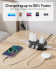 3 USB-A | 4 Outlets | Black