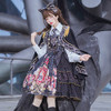 Slip Dress+shirt+cloak(black)