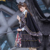 Slip Dress+shirt+cloak(black)