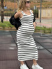 White and Black Striped
