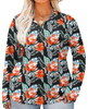 Black Red Floral
