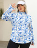 White Blue Floral