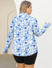 White Blue Floral