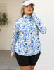White Blue Floral