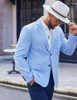 Checkered Blazer - Clear Blue Checkered Blazer - Clear Blue
