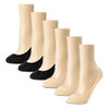 Black Solid & Beige(6 Pairs)