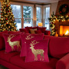 Red Christmas Deer Sequins