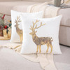 White Christmas Deer Sequins