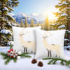 White Christmas Deer Sequins