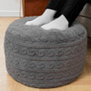 Gray Pouf With Filler