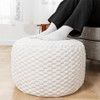 Ivory Pouf With Filler