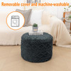 Dark Gray Pouf With Filler