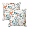 Blue Orange Floral