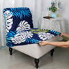 Navy Blue/Leaves