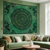Green Mandala Tapestry