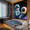 astronaut space tapestry