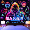 blacklight gamer tapestry