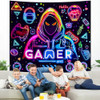 blacklight gamer tapestry
