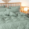 Cover(not Comforter)-sage Green Tufted